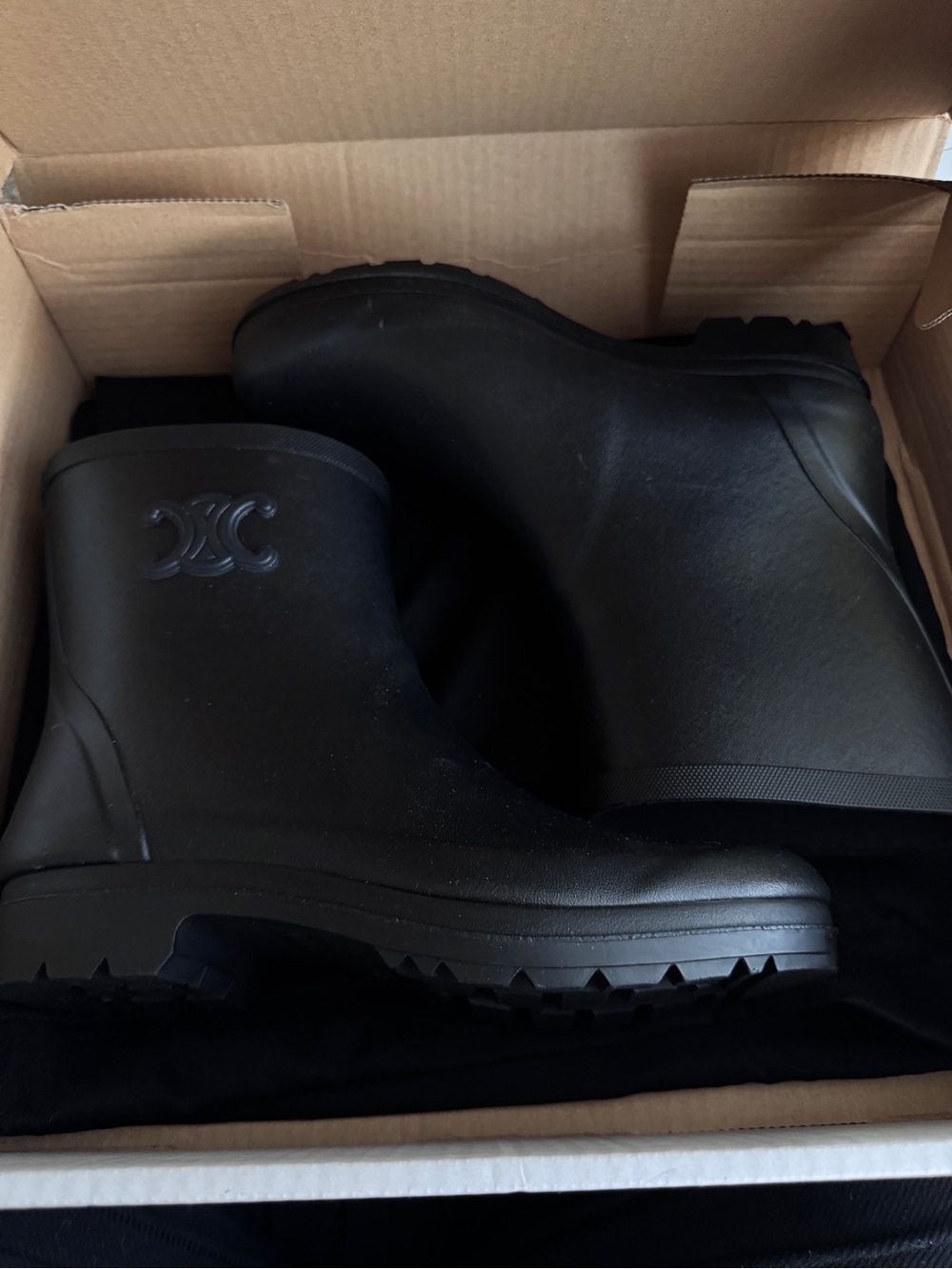 Celine Leather Rain Boots